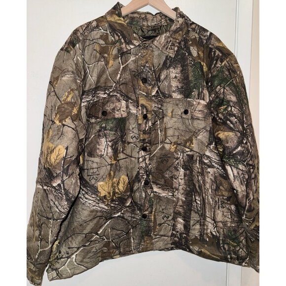 Realtree Camouflage Snap Button-Up Quilted Lining Jacket Men’s Size XL - Picture 1 of 13